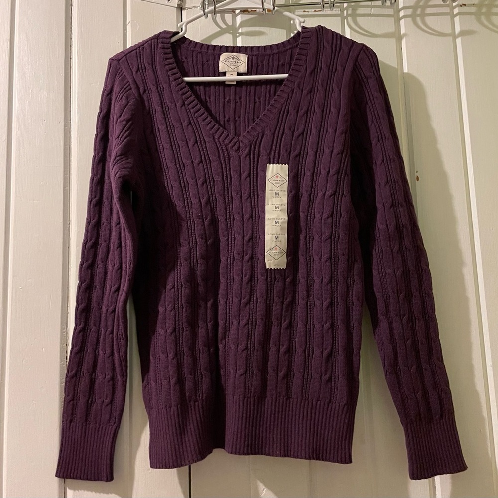 St. John’s Bay bundle of 3 cable knit sweaters-size medium NWT - Picture 4 of 5